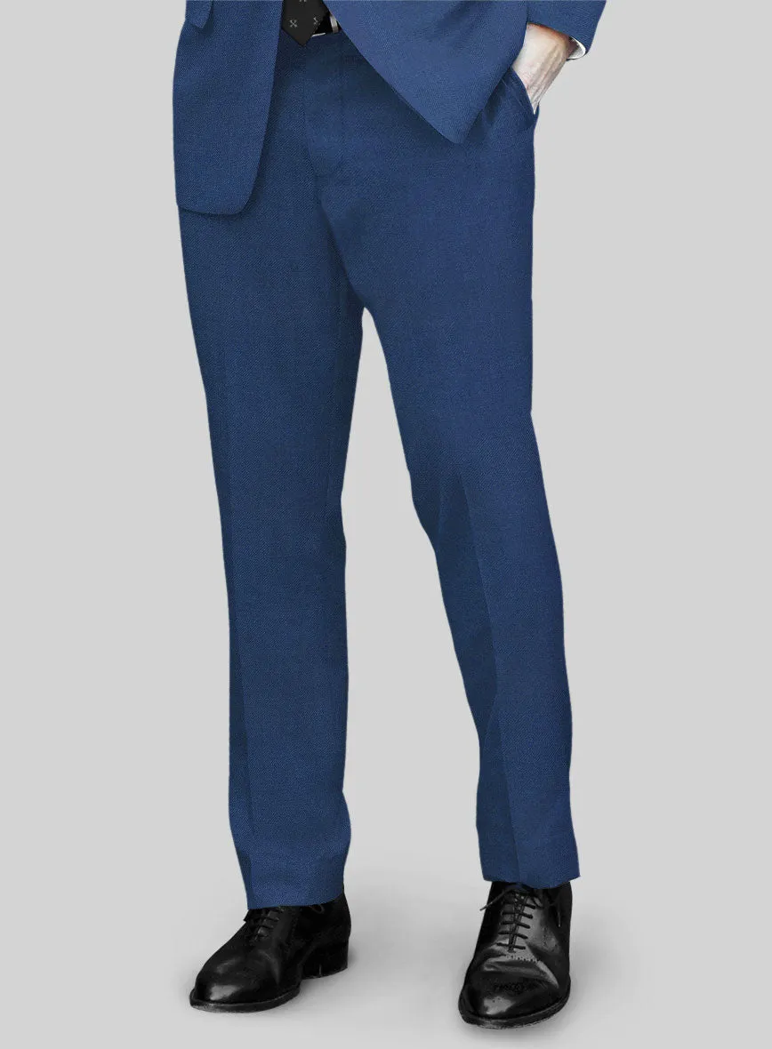 Huddersfield Stretch Artic Blue Wool Pants