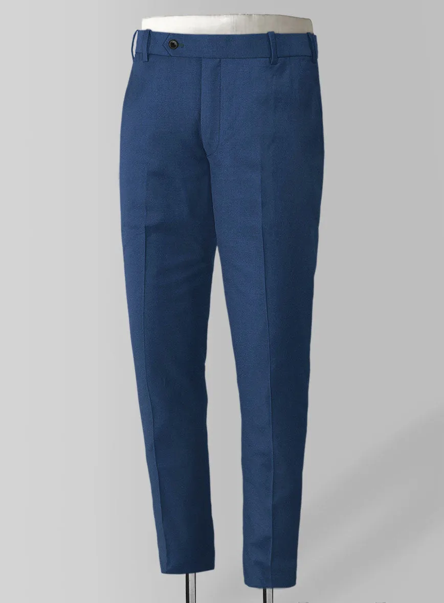 Huddersfield Stretch Artic Blue Wool Pants