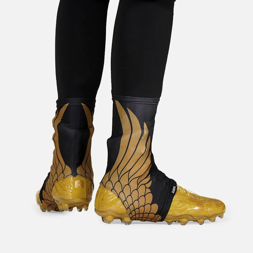 Icarus Black Gold Spats / Cleat Covers