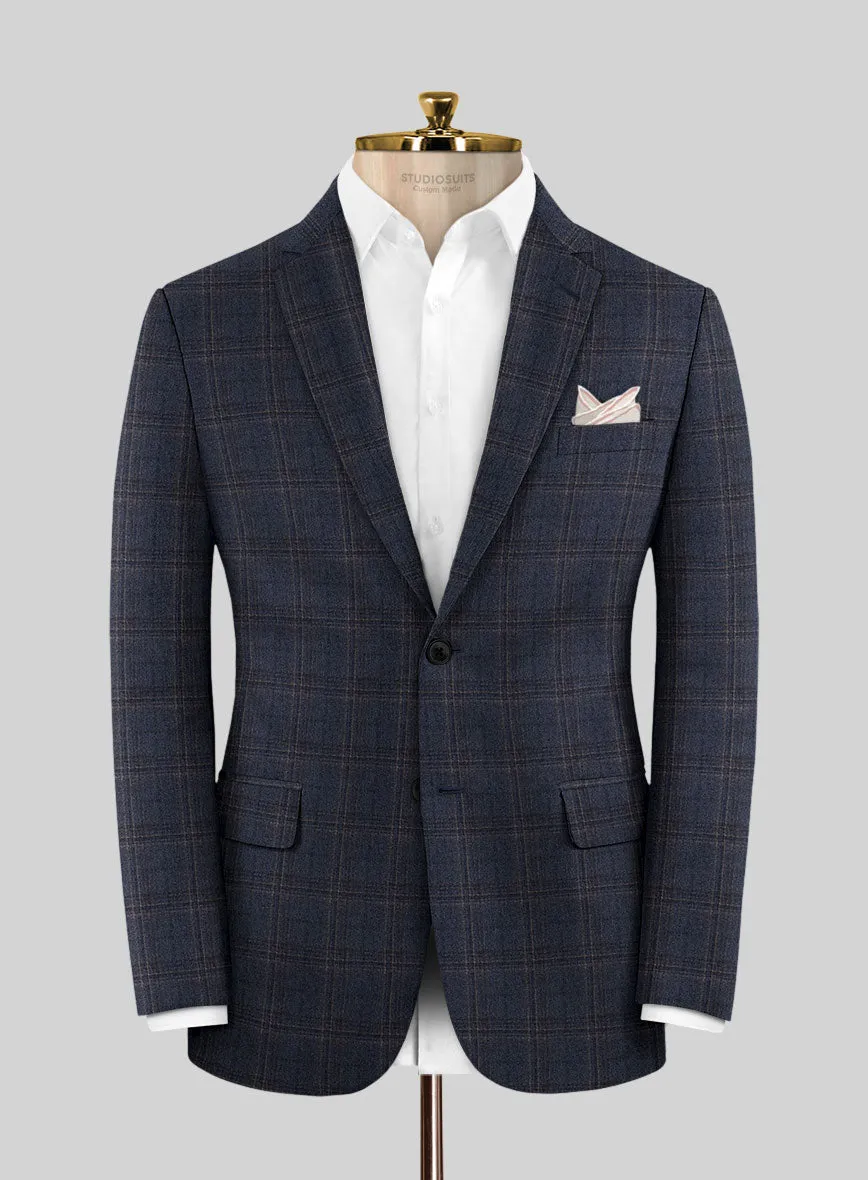 Italian Ofra Blue Checks Flannel Jacket