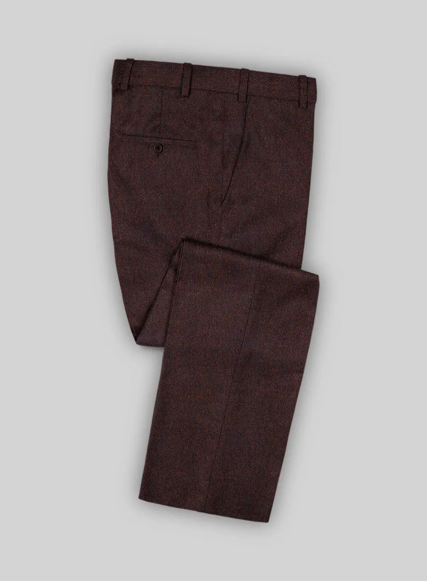 Italian Wool Cashmere Wine Pants