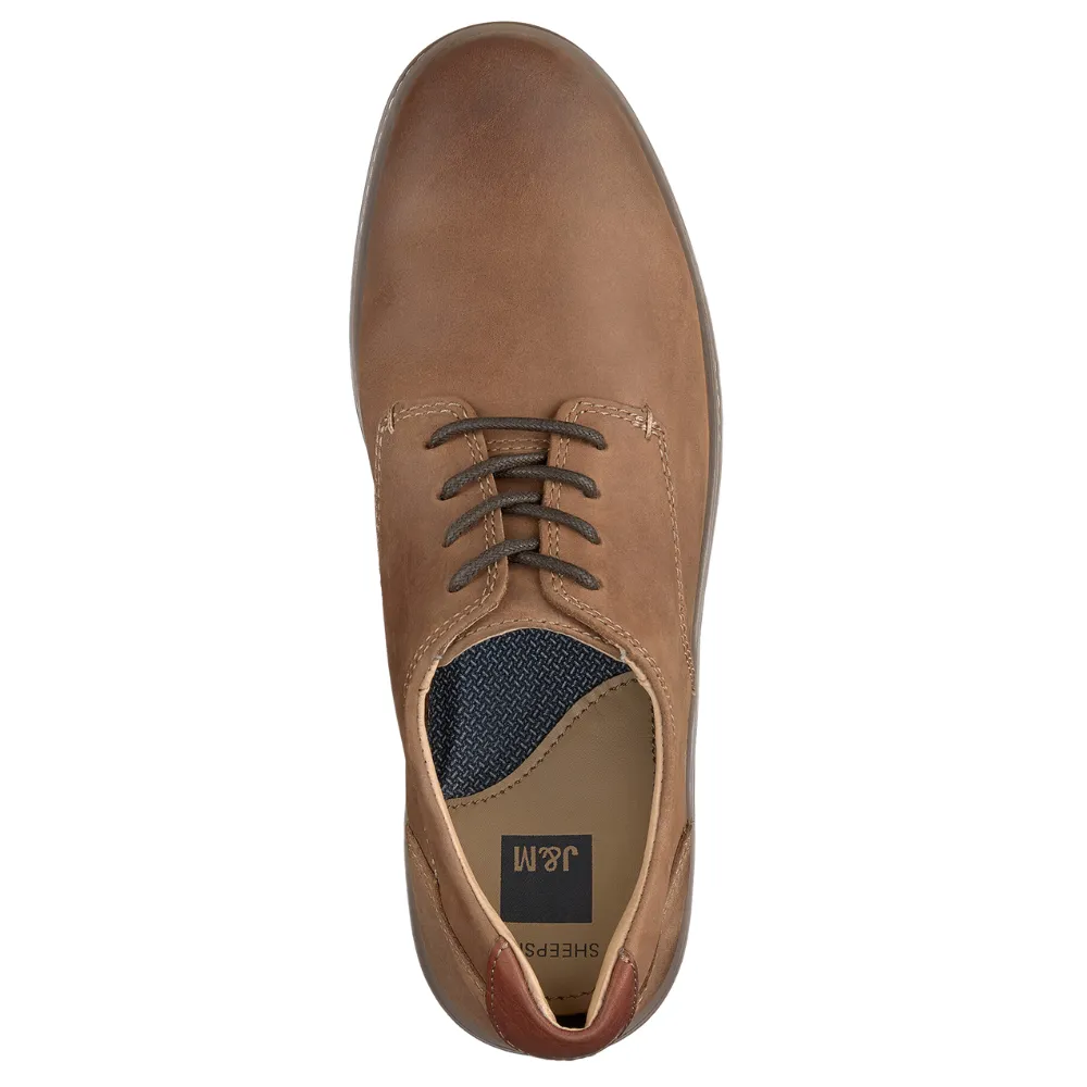 Johnston & Murphy McGuffey Plain Toe Brown Oiled Oxford (Men's)