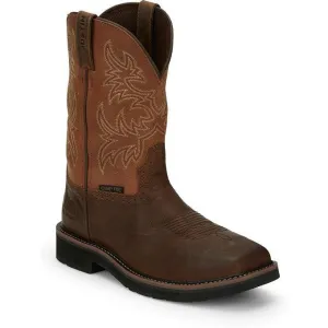 Justin Men's Switch 11" Composite Toe Western Work Boot -Brown- SE4812