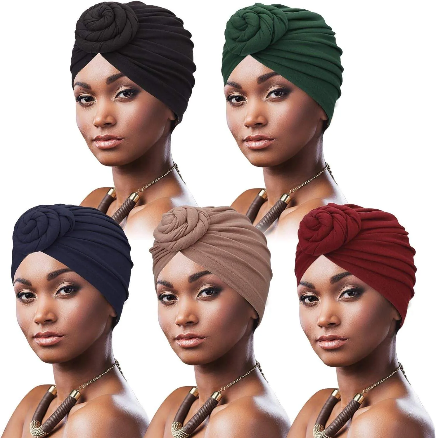 Knotted Headwraps for Women 5 Pack