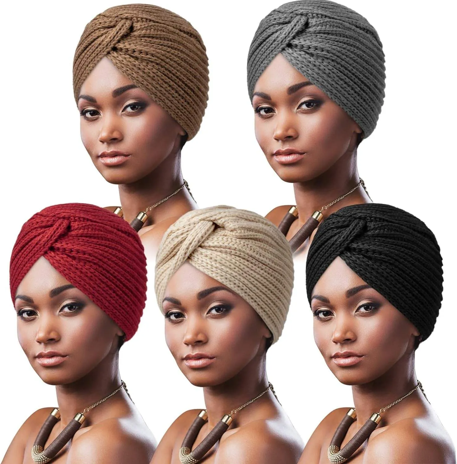 Knotted Headwraps for Women 5 Pack