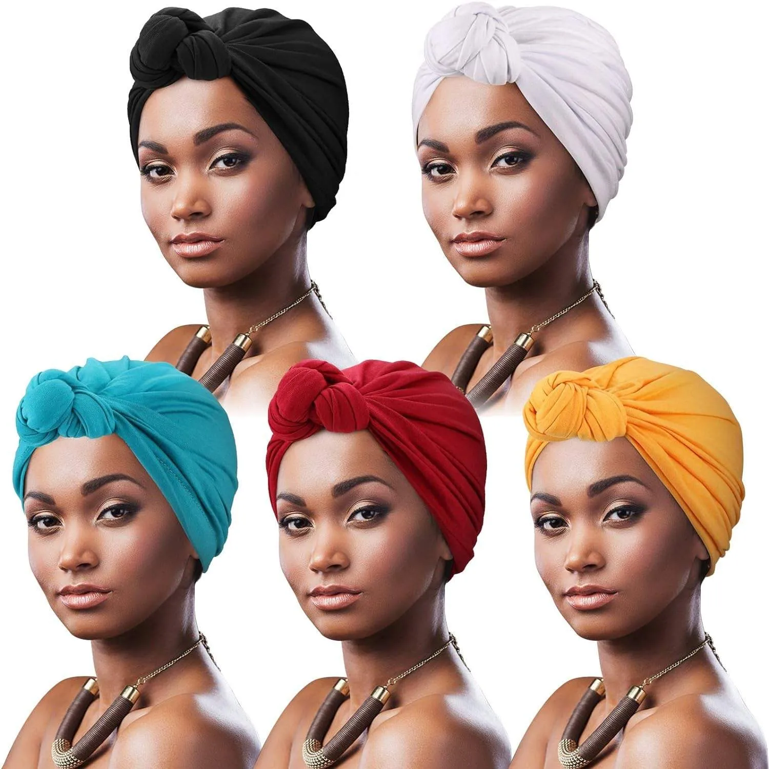 Knotted Headwraps for Women 5 Pack