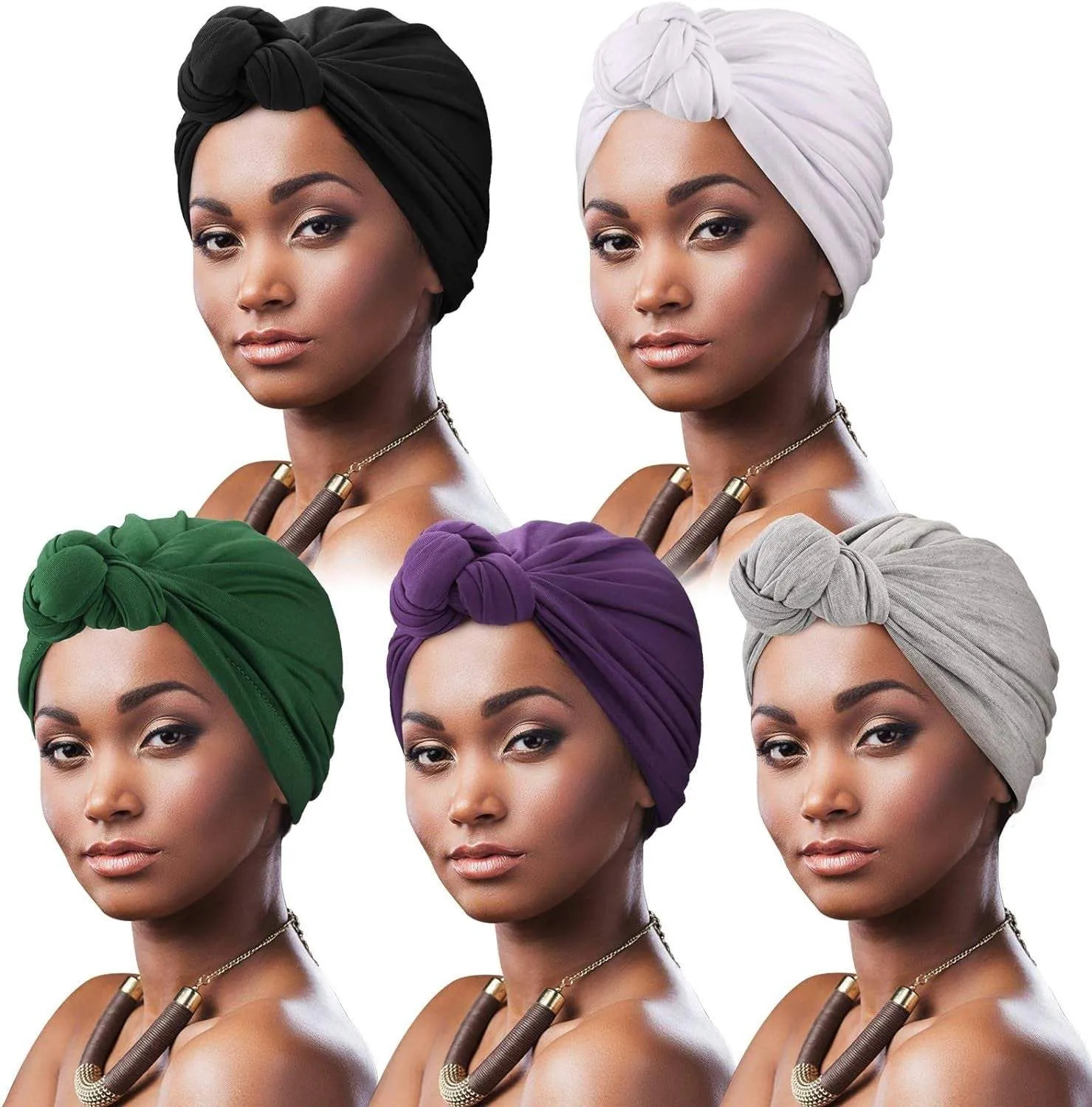 Knotted Headwraps for Women 5 Pack