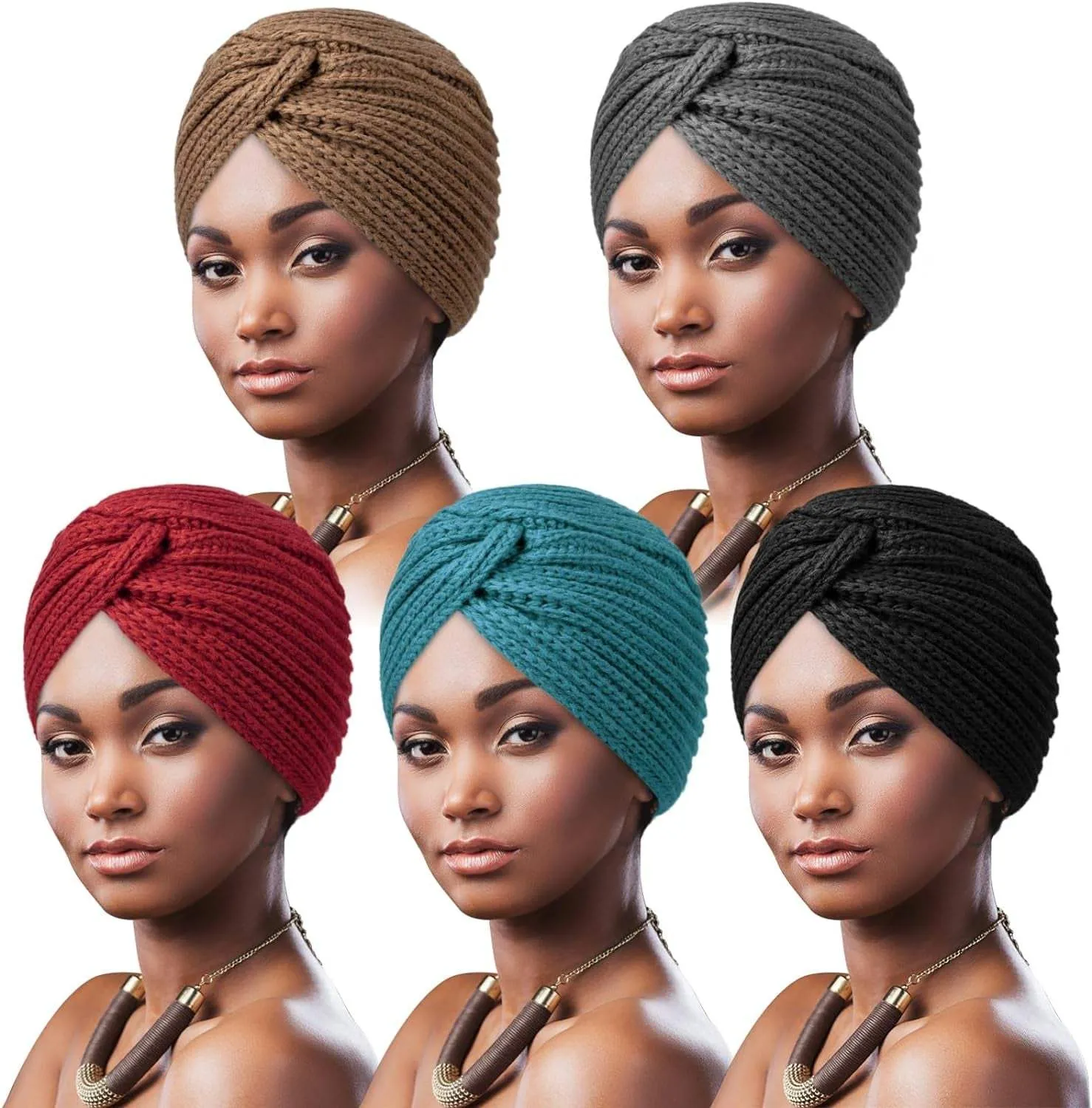 Knotted Headwraps for Women 5 Pack