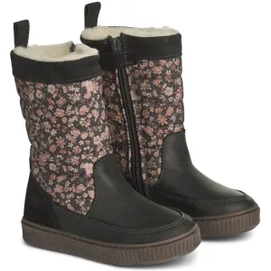 Koa High Tex Inside Zip - black granite winter flowers