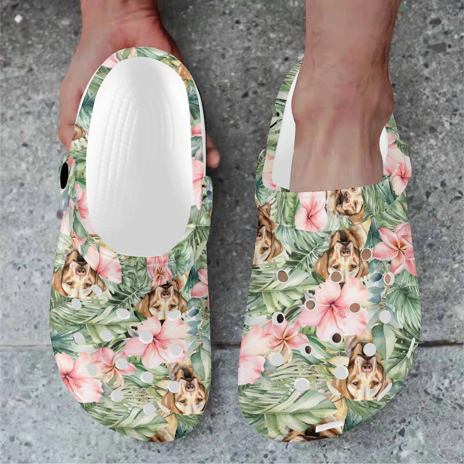 Labradors test  Custom Print Adults Clogs