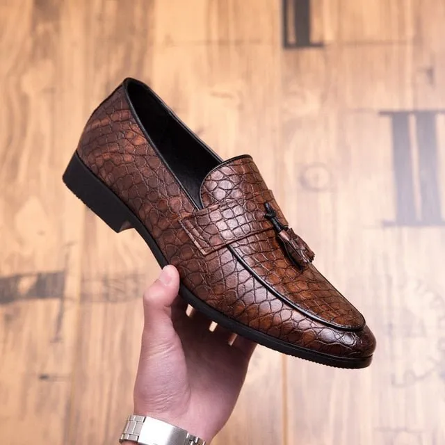 Lavish CrocTassel Exotic Oxford Loafers