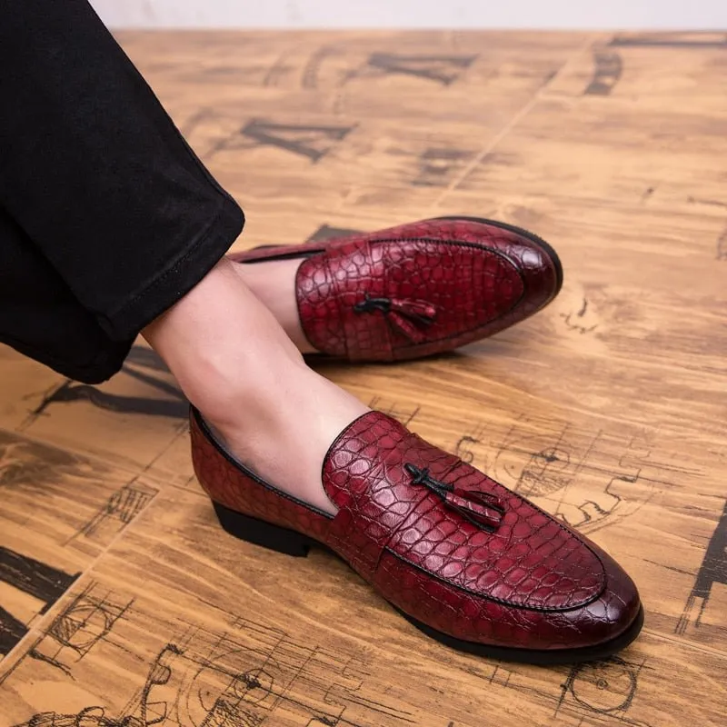 Lavish CrocTassel Exotic Oxford Loafers