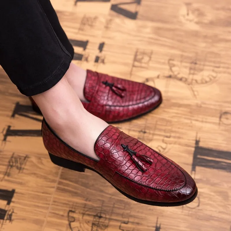 Lavish CrocTassel Exotic Oxford Loafers