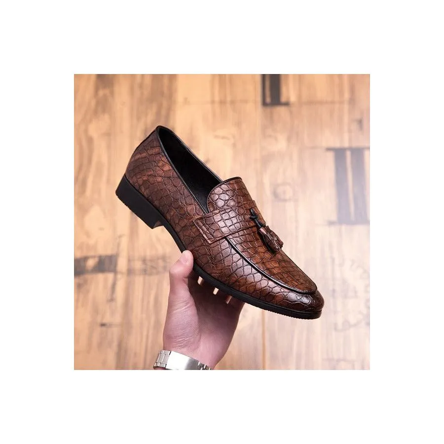 Lavish CrocTassel Exotic Oxford Loafers