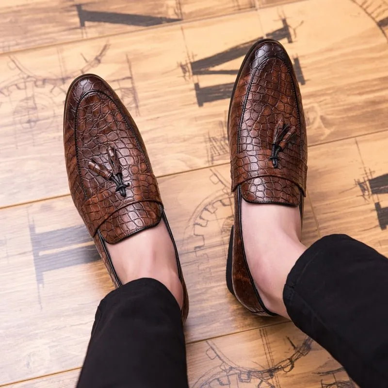 Lavish CrocTassel Exotic Oxford Loafers