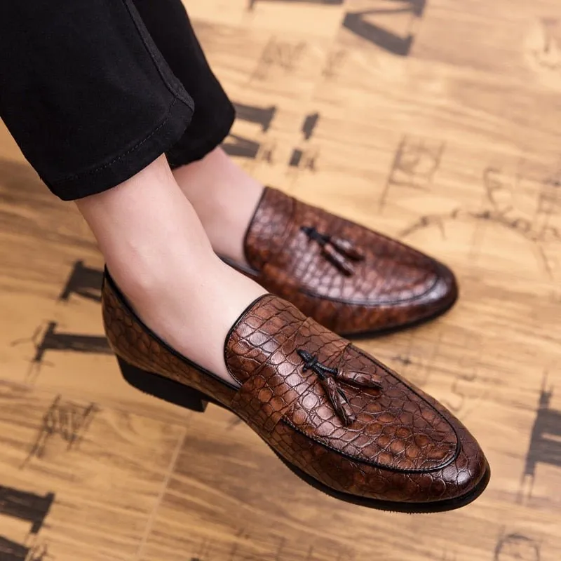 Lavish CrocTassel Exotic Oxford Loafers