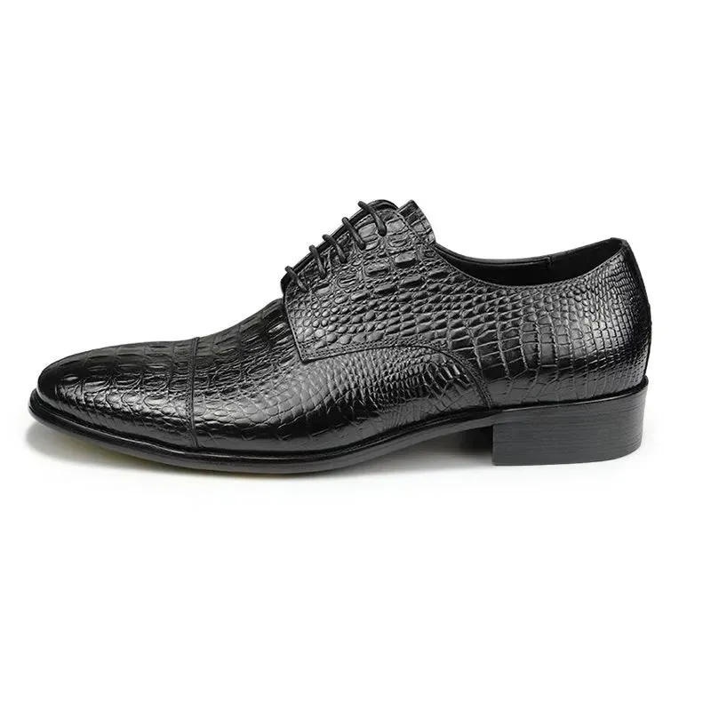 Lavish Formal Opulent CrocLeather Brogue Shoes