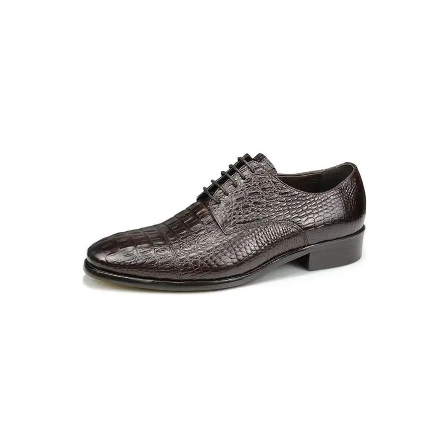 Lavish Formal Opulent CrocLeather Brogue Shoes