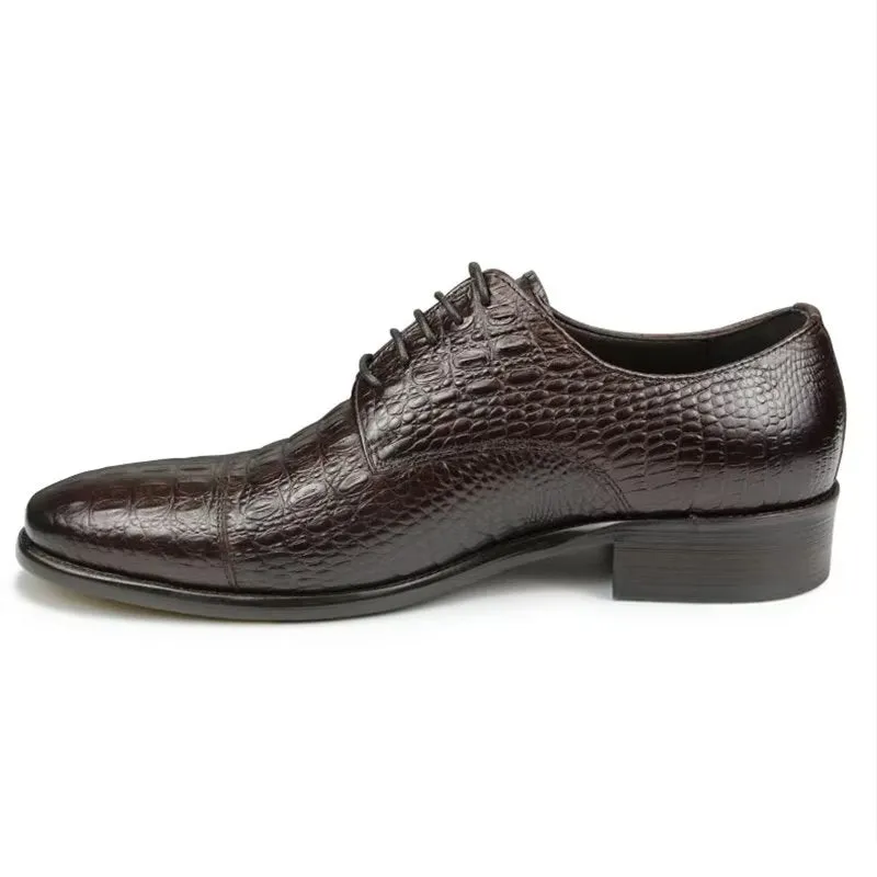 Lavish Formal Opulent CrocLeather Brogue Shoes