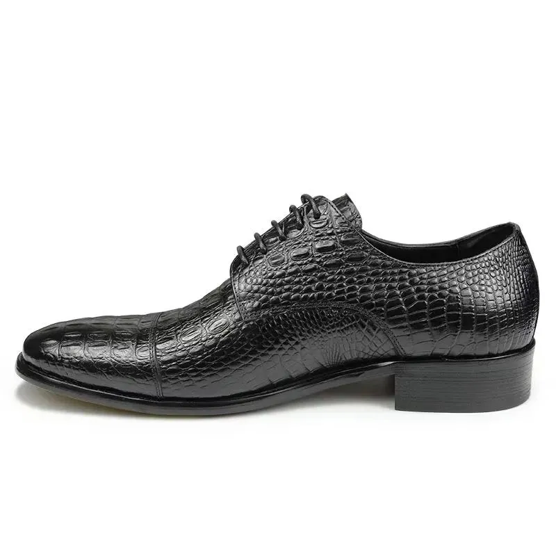 Lavish Formal Opulent CrocLeather Brogue Shoes