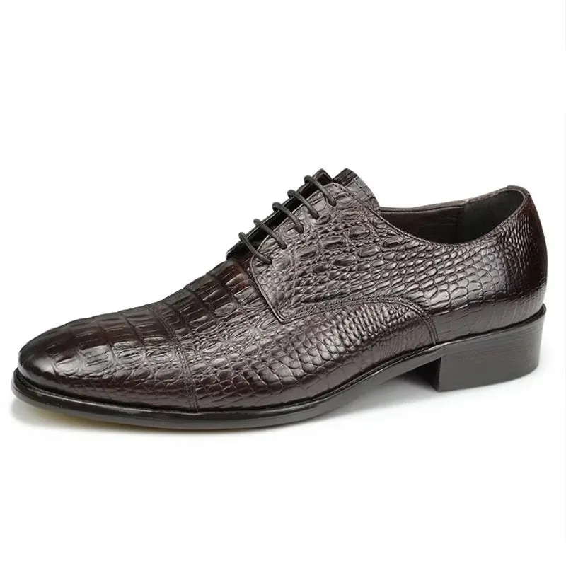 Lavish Formal Opulent CrocLeather Brogue Shoes