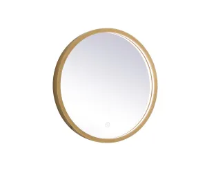 LED Mirror from the Pier Collection in Brass Finish by Elegant Lighting