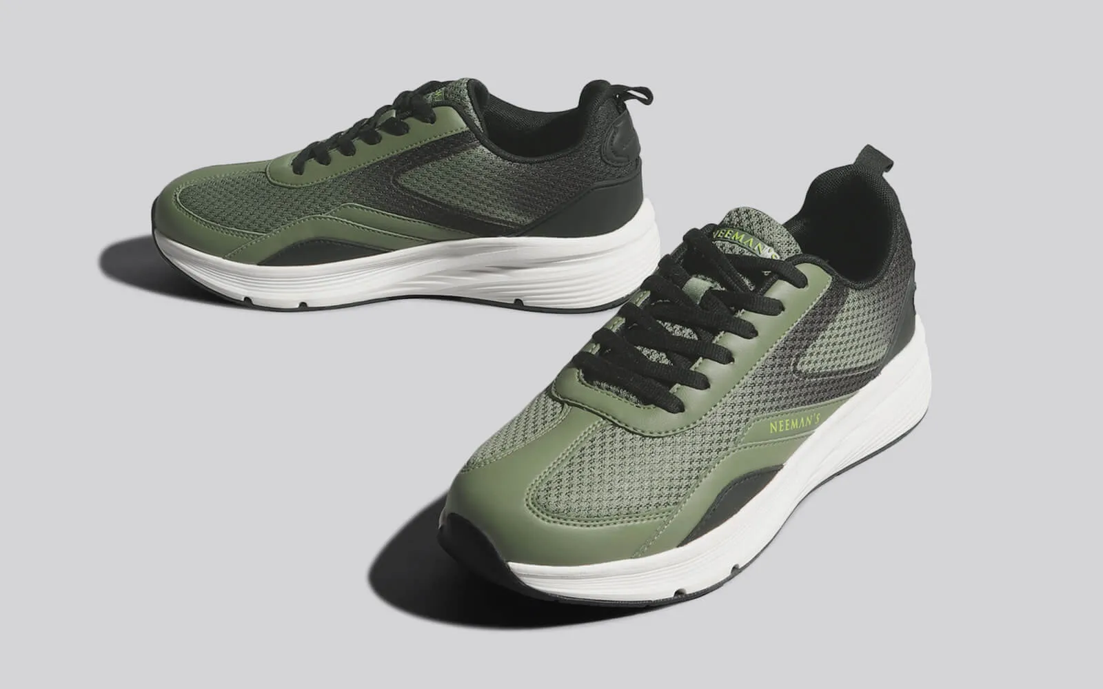 Light Trainers : Olive-Black