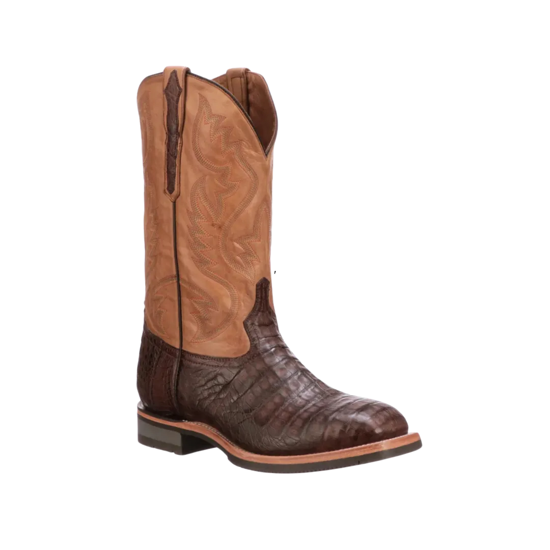 Lucchese Boot Men's Rowdy Antique Chocolate Caiman Belly Boots