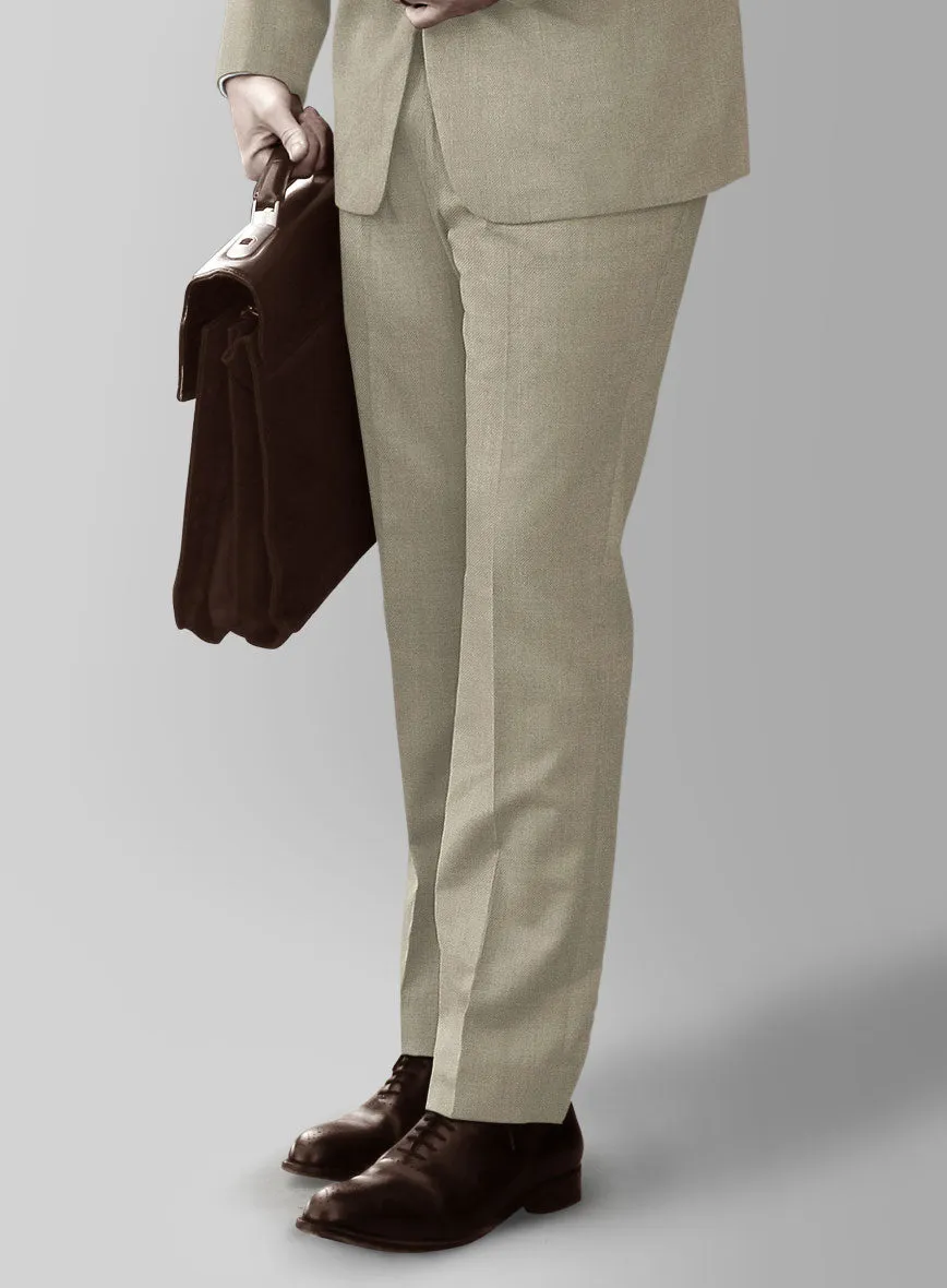 Marco Stretch Royal Beige Wool Pants