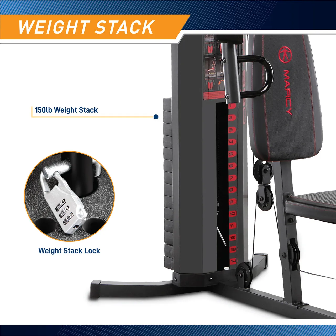 Marcy 150lb Stack Home Gym | MWM-990