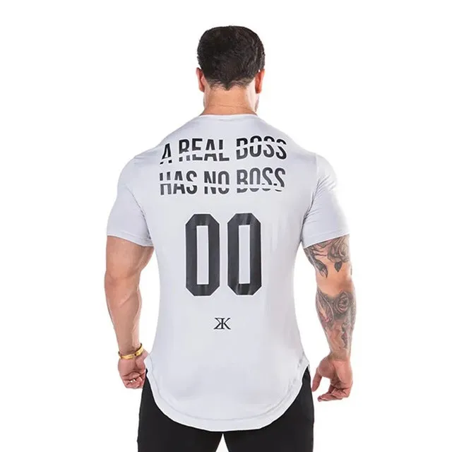 Men Fitness Slim High Elasticity T shirt