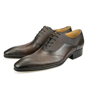 Men's Business Cap Toe Oxford Shoes