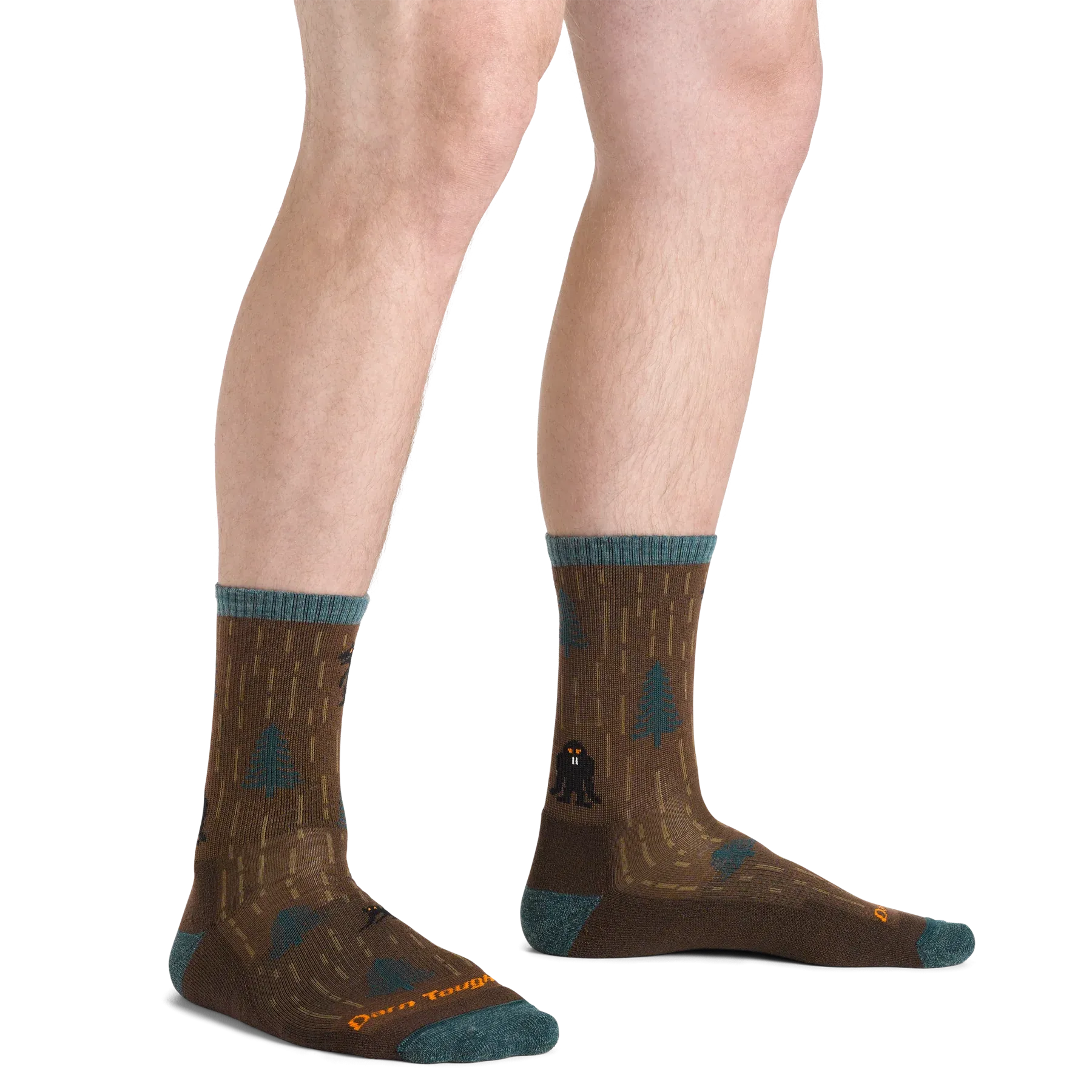 Men's Darn Tough Yarn Goblin Micro Crew Lightweight Hiking Sock Color: Earth