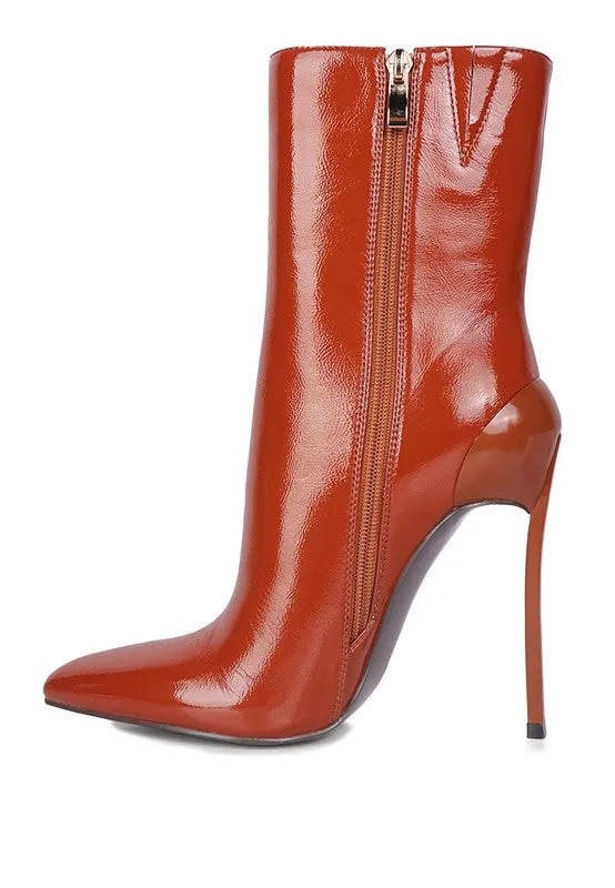 Mercury Patent High Heeled Ankle Boot