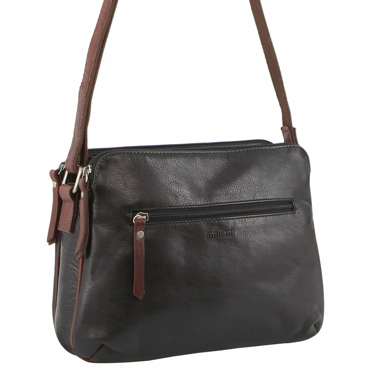 Milleni Ladies Nappa Leather Cross-Body Bag NL10768