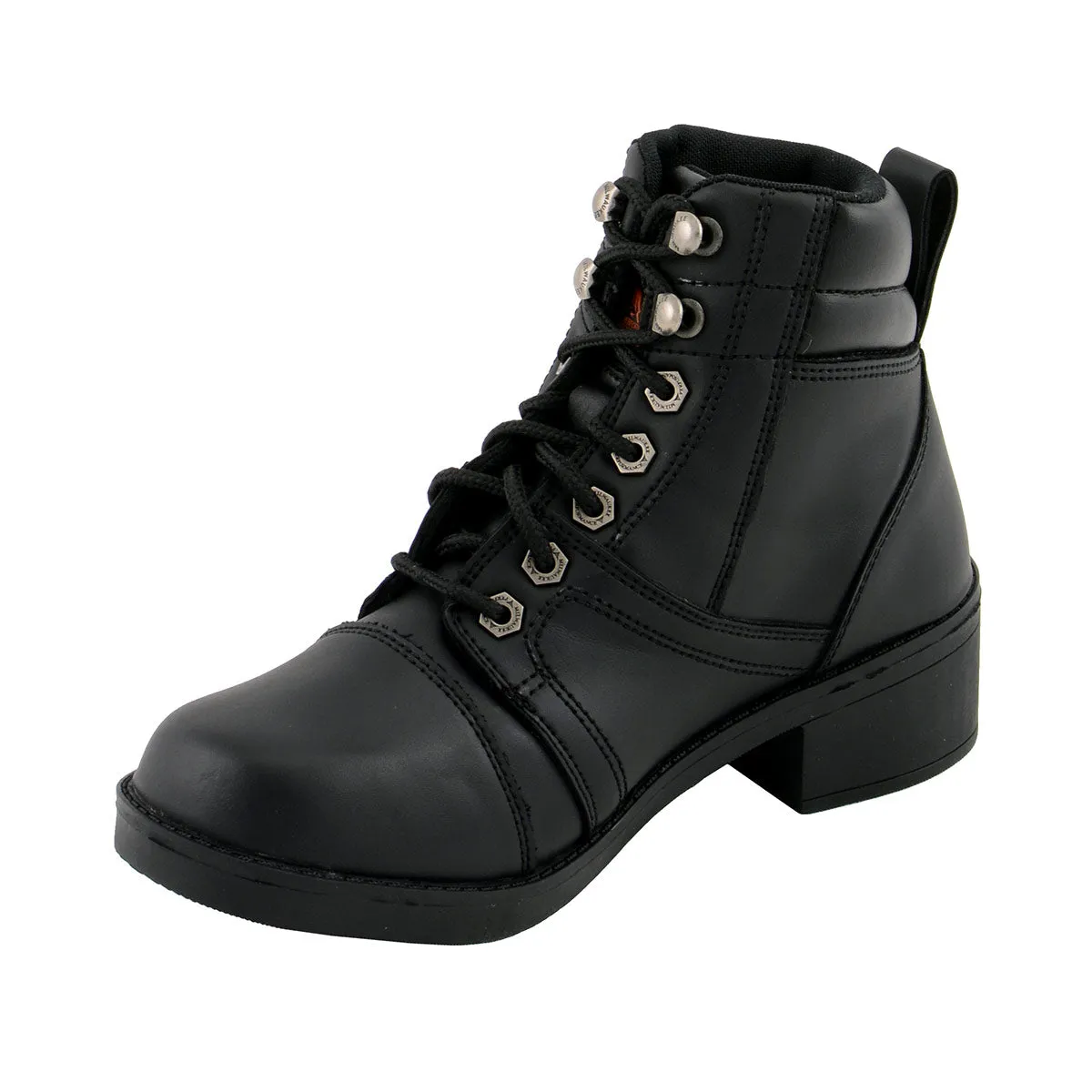 Milwaukee Leather MBK9285 Boys Black Lace-Up Biker Style Boots