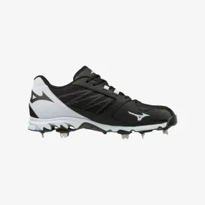 Mizuno 9-Spike Ambition 2 Metal Adult Baseball/Softball Cleat - Black/White