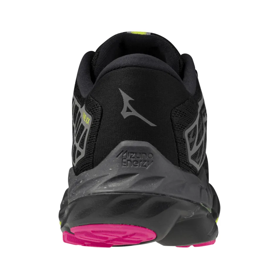 Mizuno Wave Inspire 20 Women's Running Shoes in Black/Silver/Sunny Lime AW24