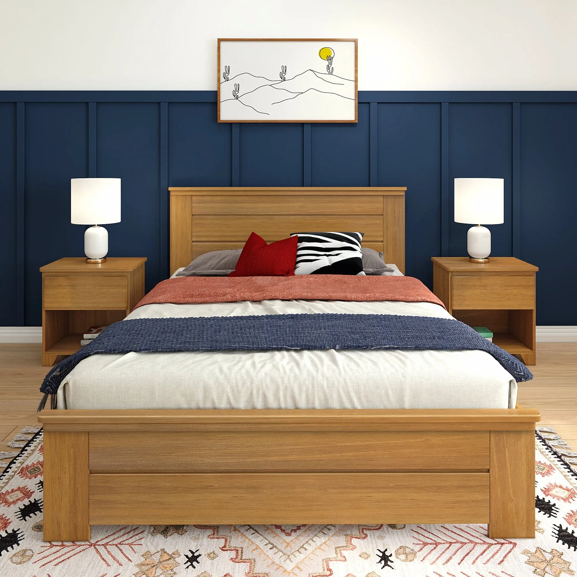 Modern Farmhouse Queen Panel Bed