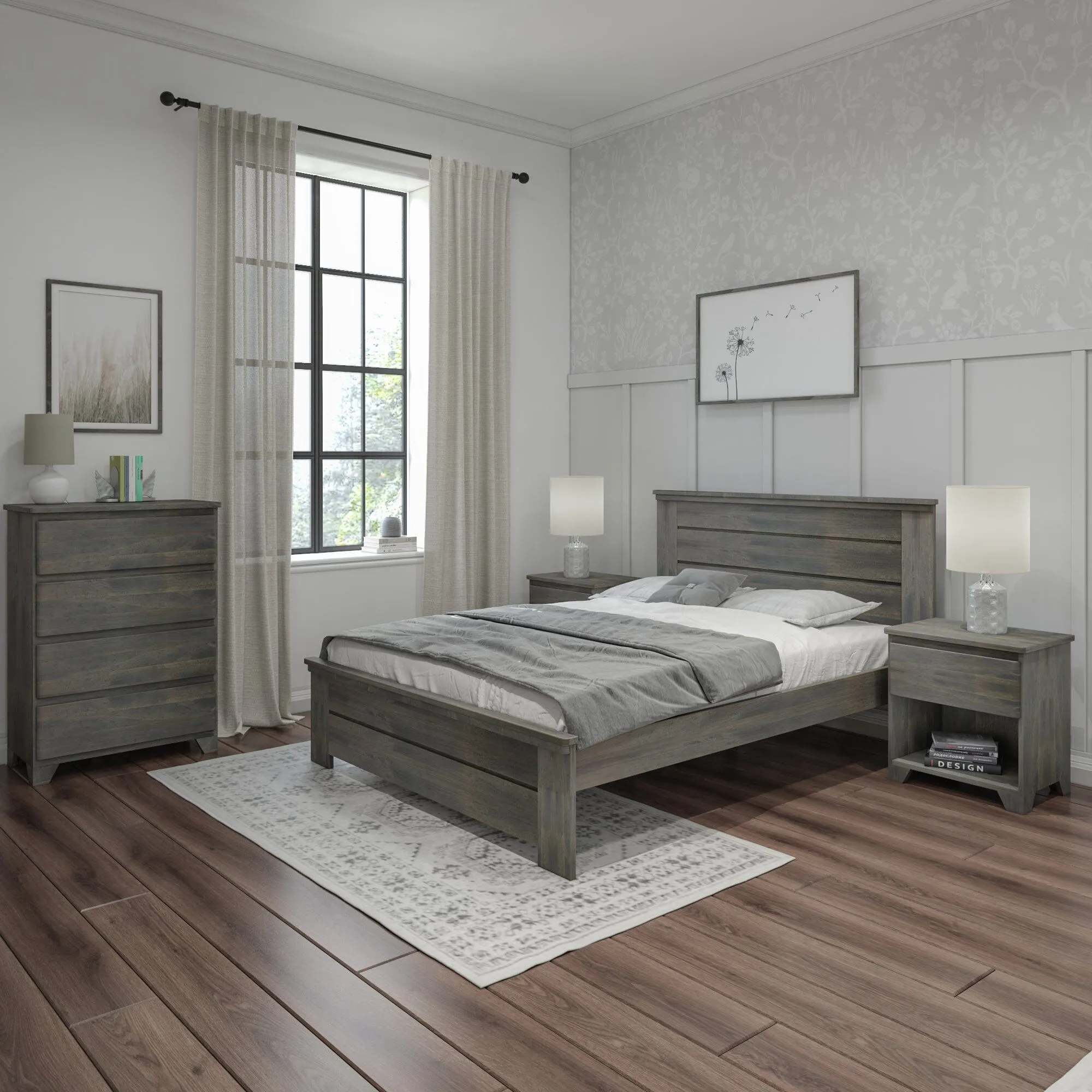 Modern Farmhouse Queen Panel Bed