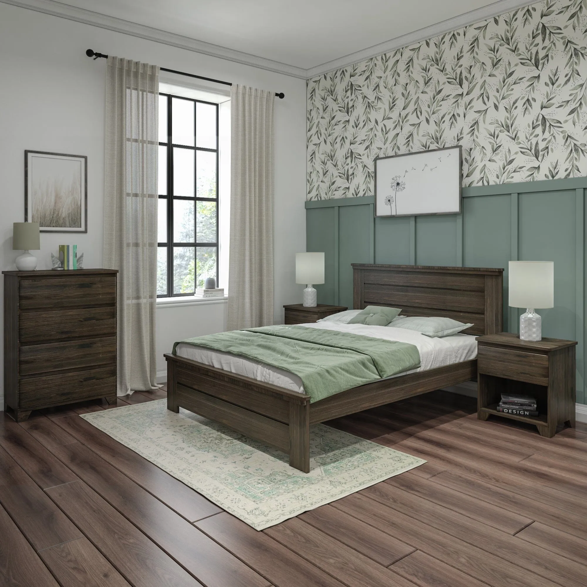 Modern Farmhouse Queen Panel Bed