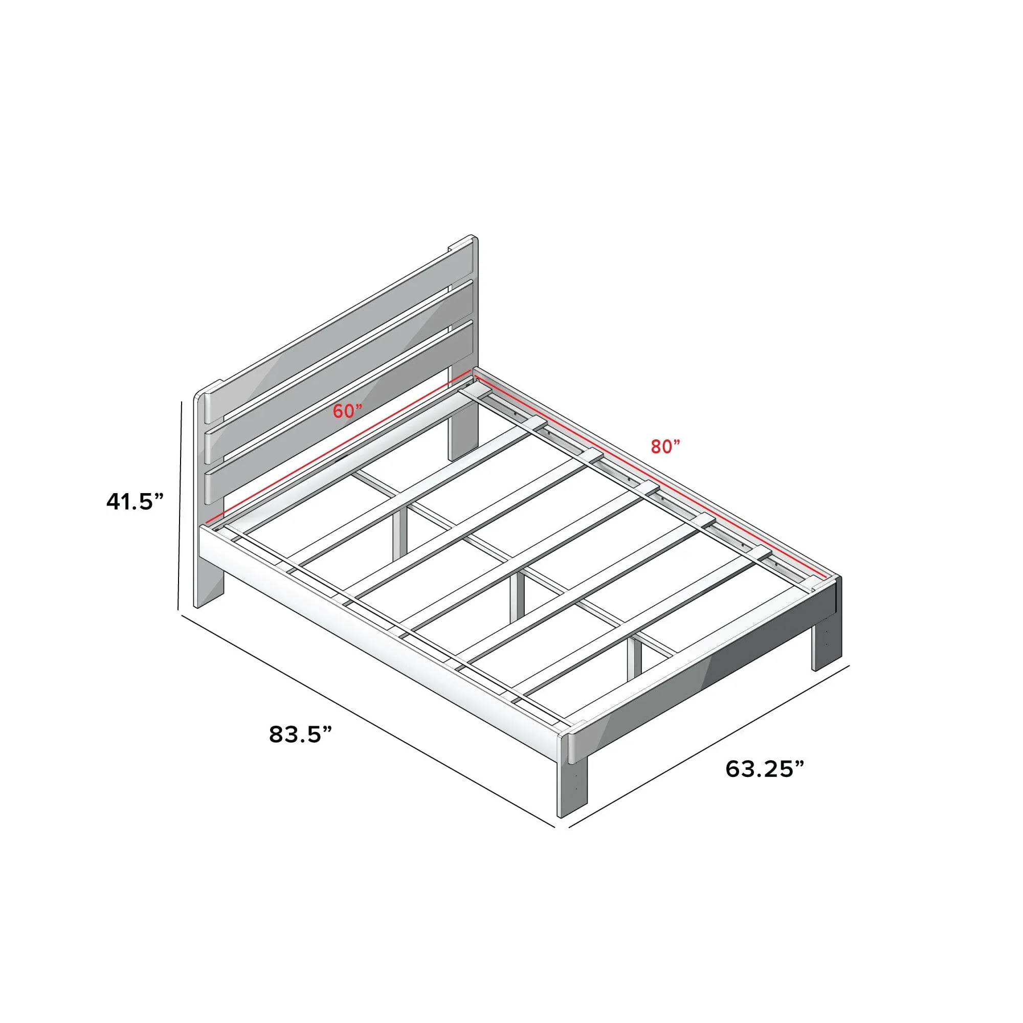 Modern Farmhouse Queen Plank Bed