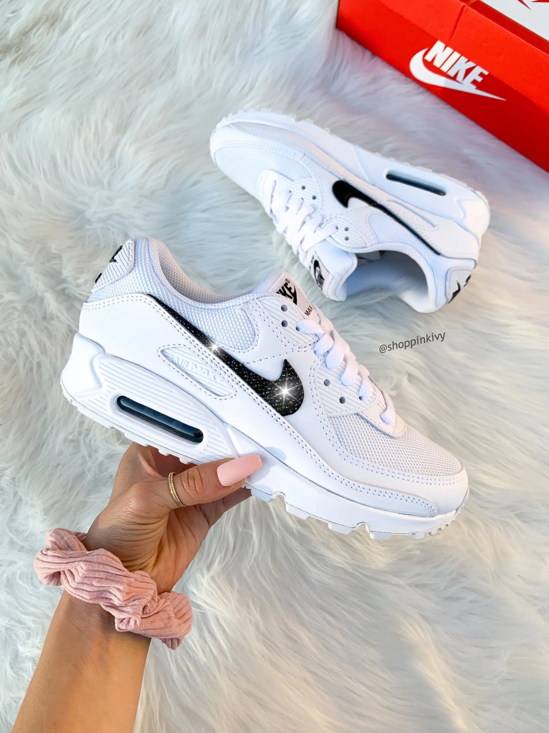 Monochrome Swarovski Womens Nike Air Max 90