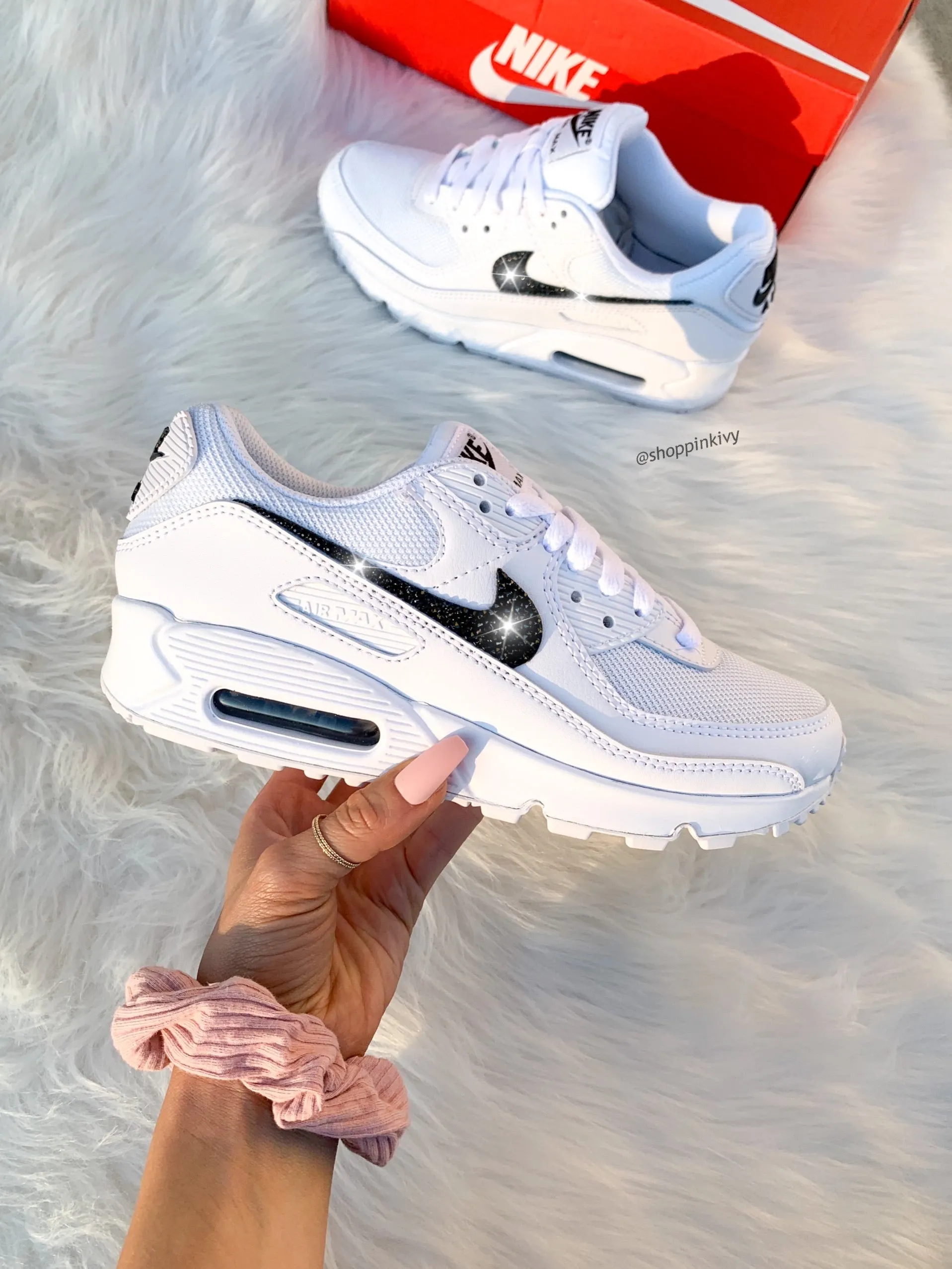 Monochrome Swarovski Womens Nike Air Max 90