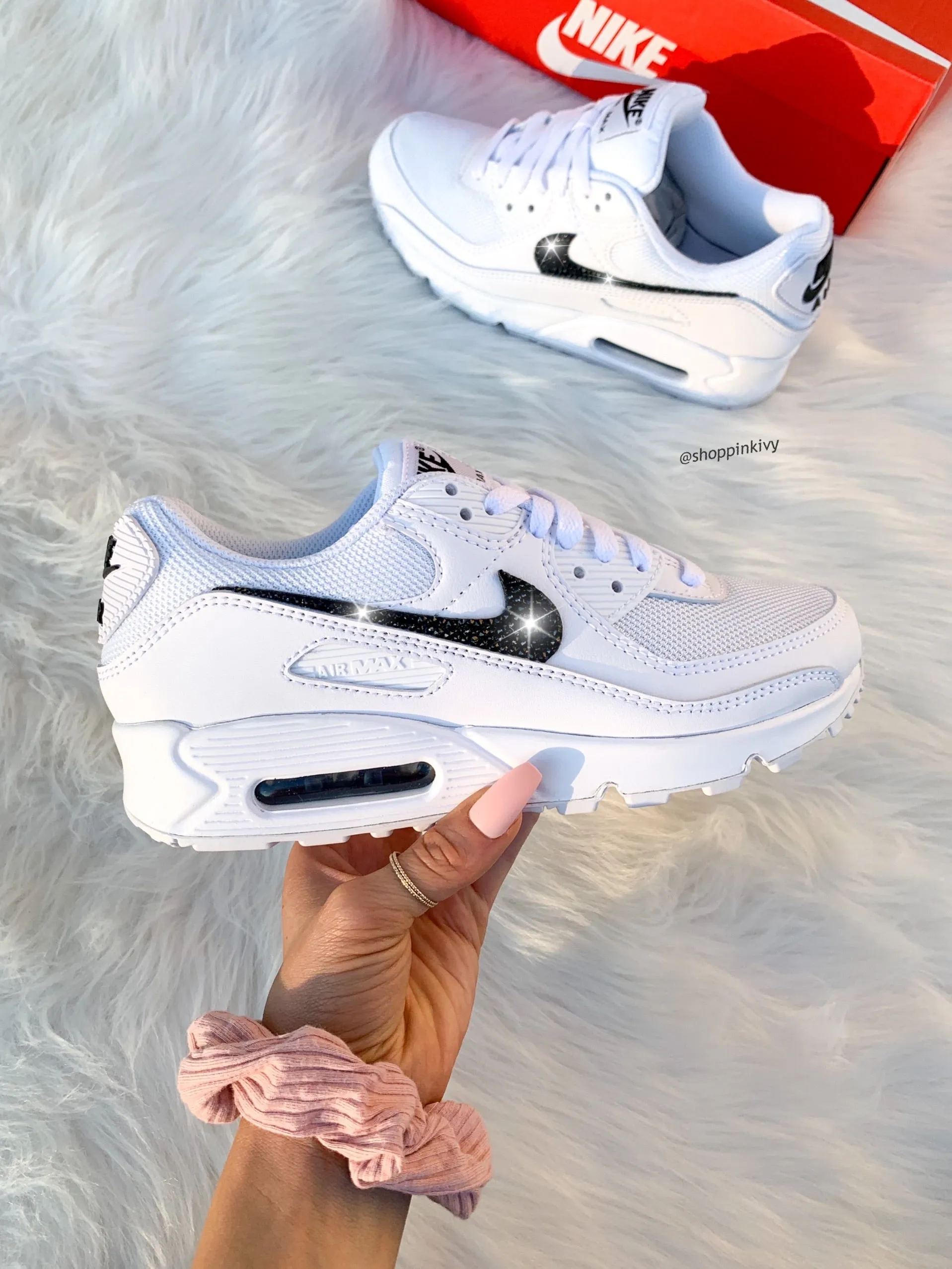 Monochrome Swarovski Womens Nike Air Max 90