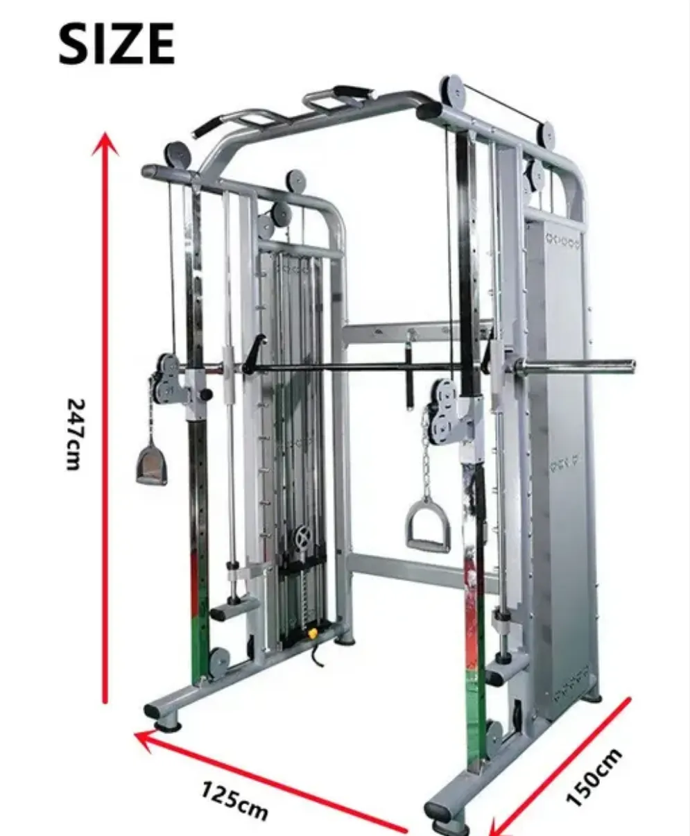 Multi-functional Smith Machine   Cable Crossover with Steel Iron Weight Stack