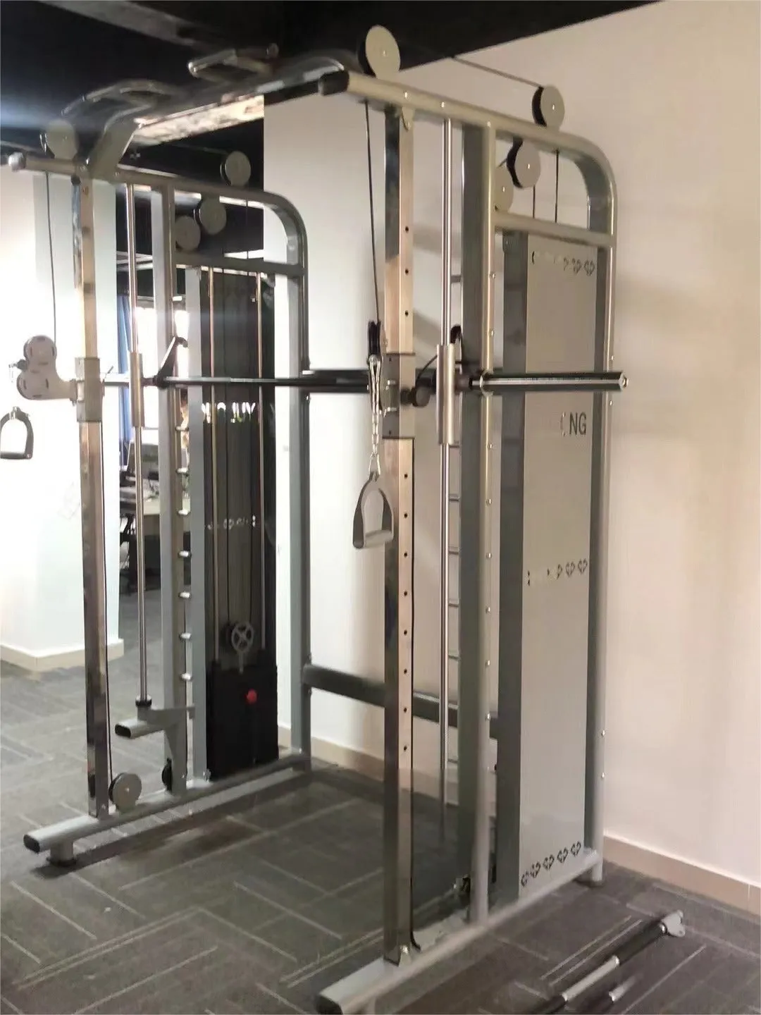 Multi-functional Smith Machine   Cable Crossover with Steel Iron Weight Stack