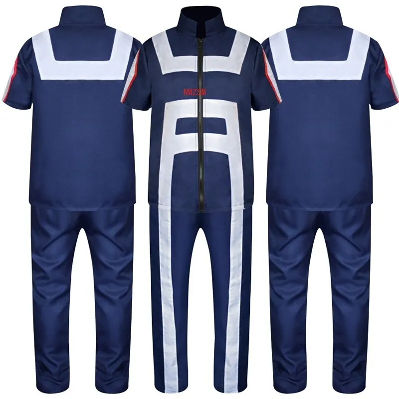 My Hero Academia Cosplay Blue Gym Uniform Denki, Todoroki School Suit