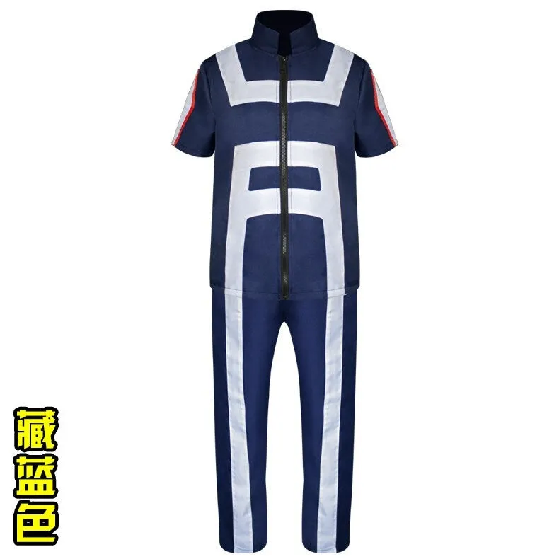 My Hero Academia Cosplay Blue Gym Uniform Denki, Todoroki School Suit