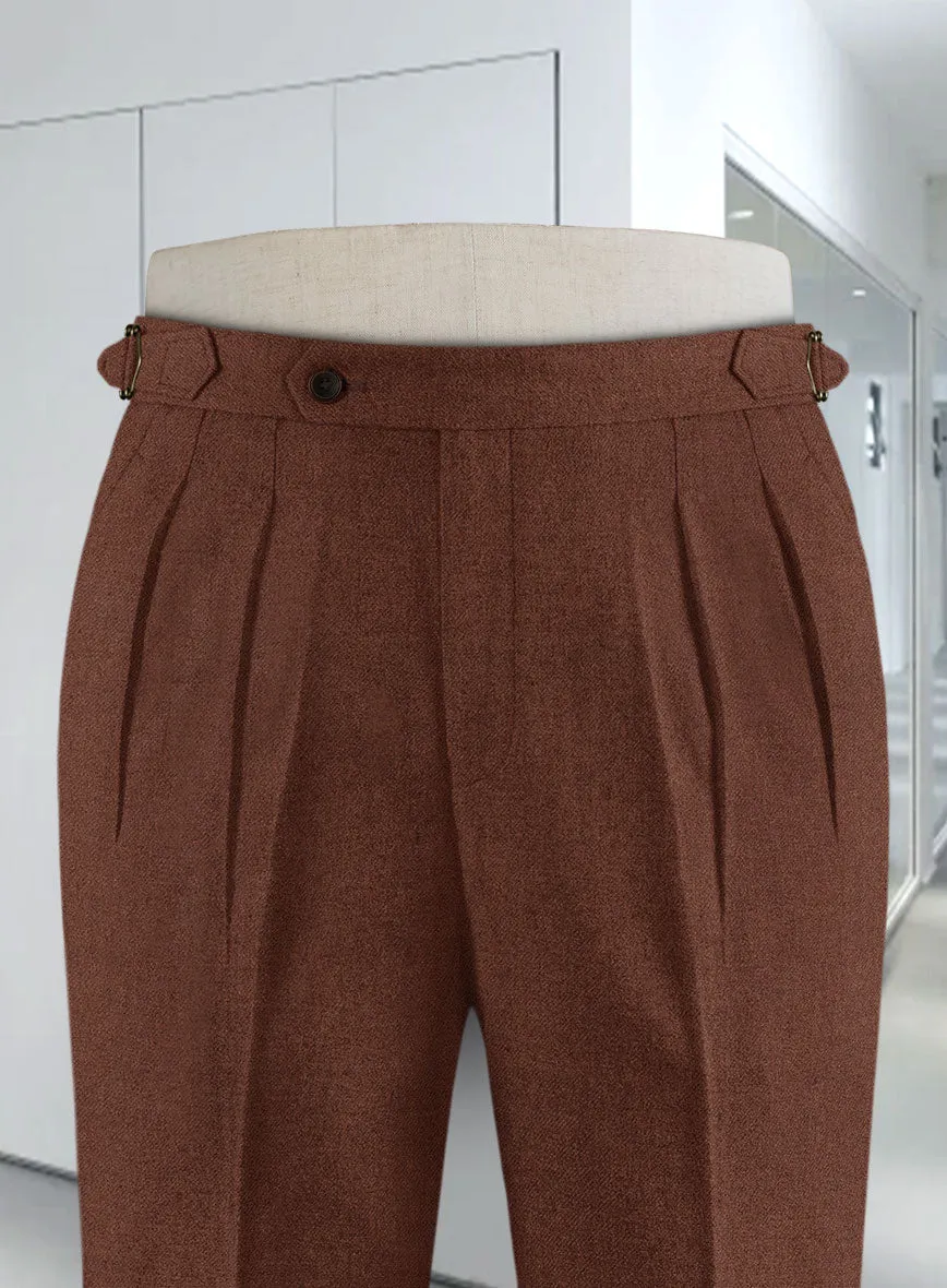 Naples Chestnut Highland Tweed Trousers